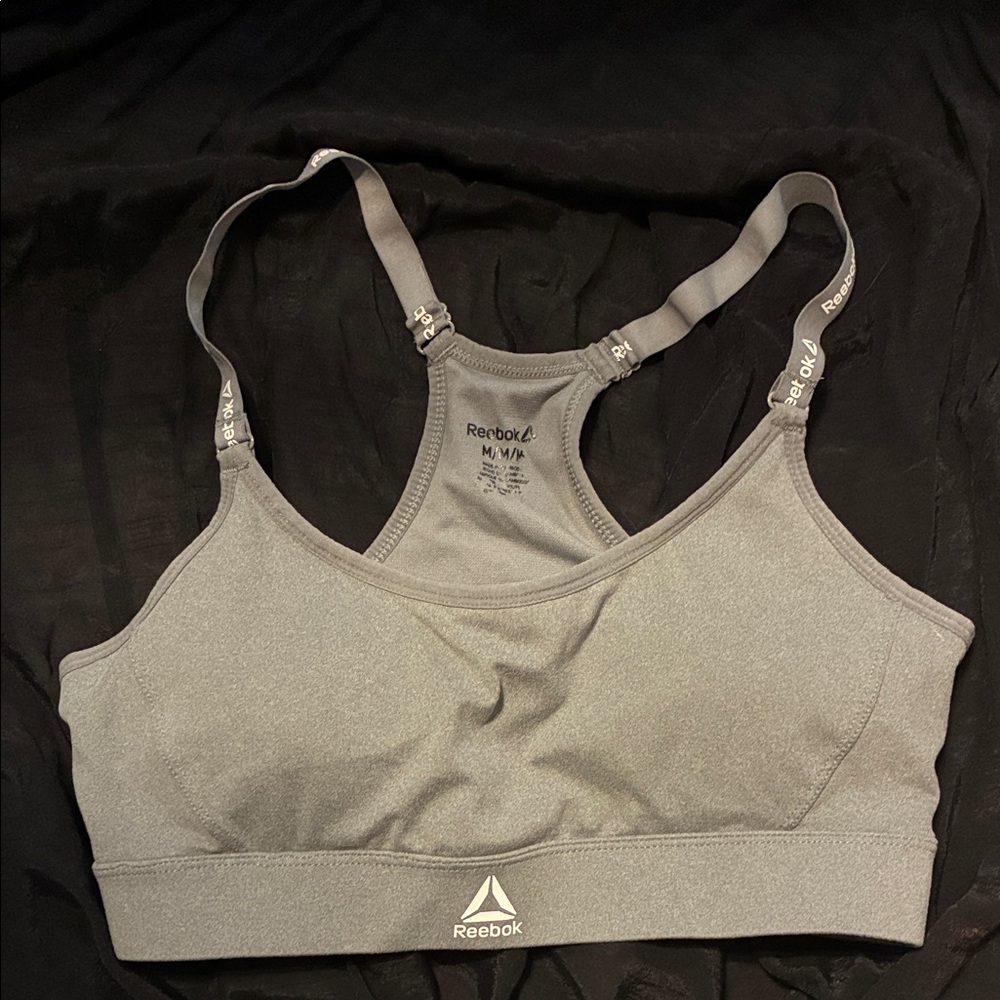 Reebok Charcoal Sports Bra